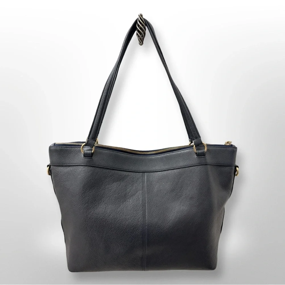 Coach Gray Pebbled Leather Taylor Tote Bag